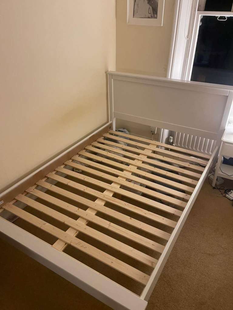 DOUBLE BEDFRAME WHITE - GOOD