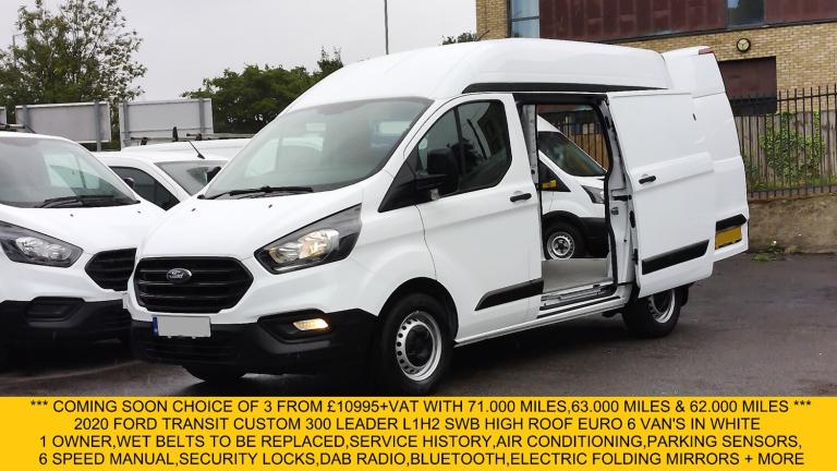 2020 Ford Transit Custom 300 LEADER L1H2 SWB HIGH ROOF WITH ONLY 62.000 MILES,AIR CONDITIONING,PA...