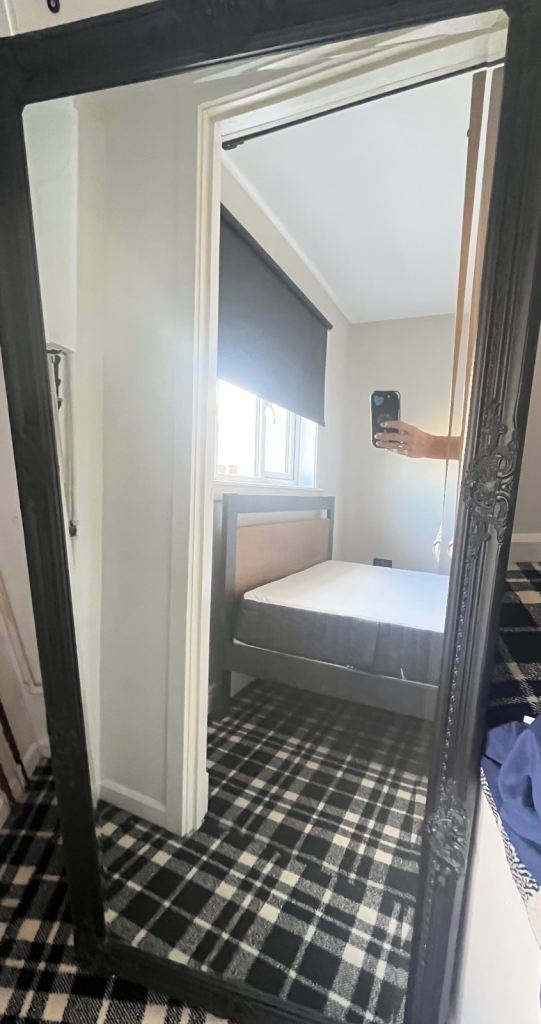 Black Ornate Full Length Rectangle Mirror