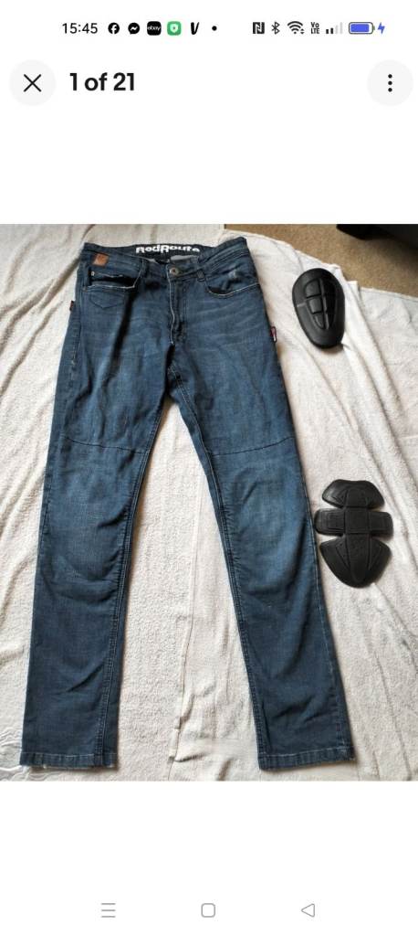 Red Route Mens motorcycle Jeans Blue Size 30" Reg 31" Leg Ke vlar & Armour