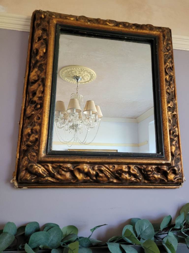 Victorian Papier Mache Rococo Baroque Style Circus Mirror 