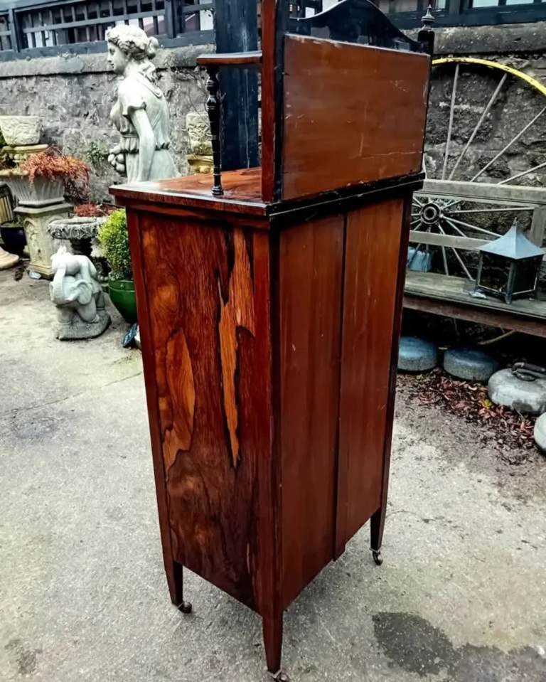 Edwardian Rosewood Marquetry Music Cabinet