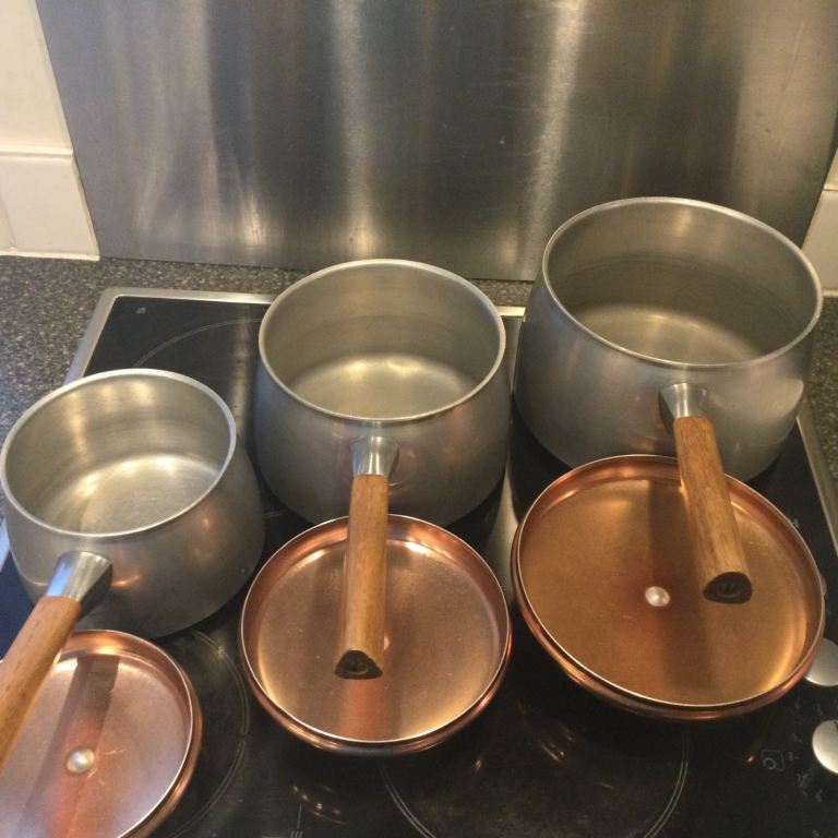 Crown Merton. Vintage saucepans.
