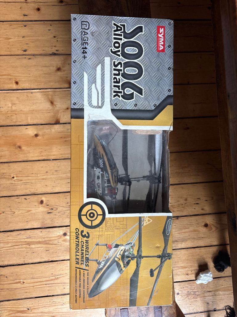 Syma S006 Alloy Shark RC Helicopter – Boxed – Spares/Repair – £15