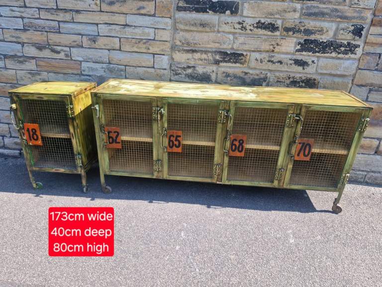 Baku Industrial Farmhouse Cabinet, Long Storage Cabinet 173cm