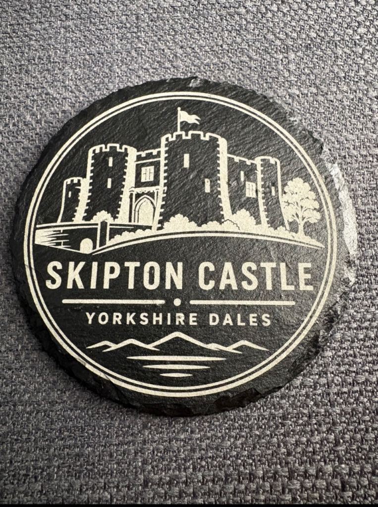 Skipton Castle Yorkshire Dales Slate Coaster - OVER 20 AVAILABLE 