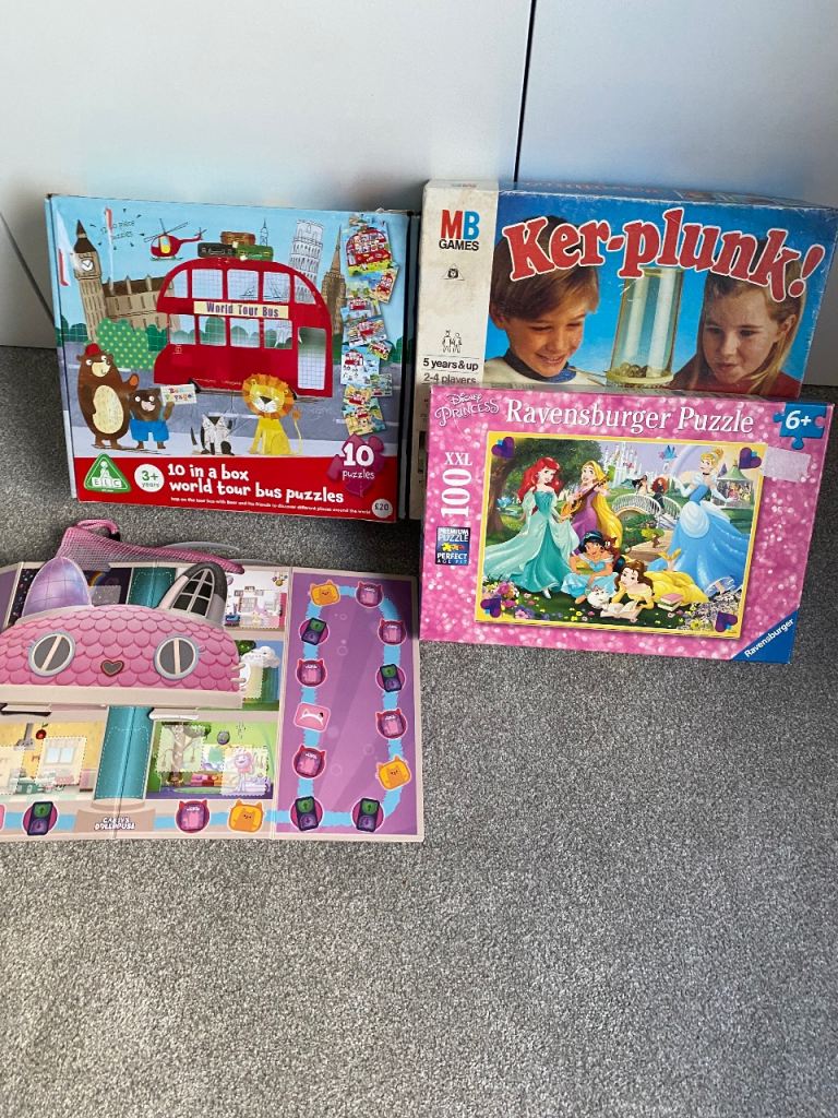 Kids' Board Games & Puzzles Bundle – Good Condition