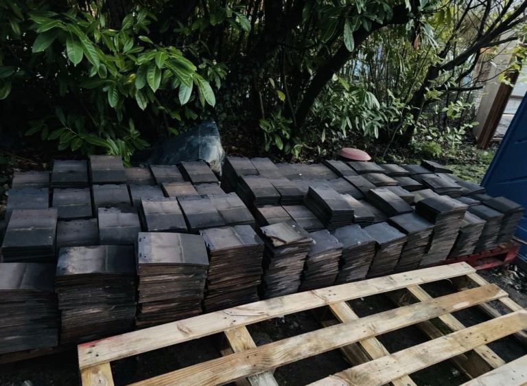 Rosemary tiles recently taken off from roof in very good condition on few years old
