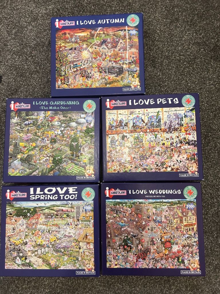 image for jigsaws, wasjig, Ravensburger, gibson i love...1000, 1500, felt rolls all complete