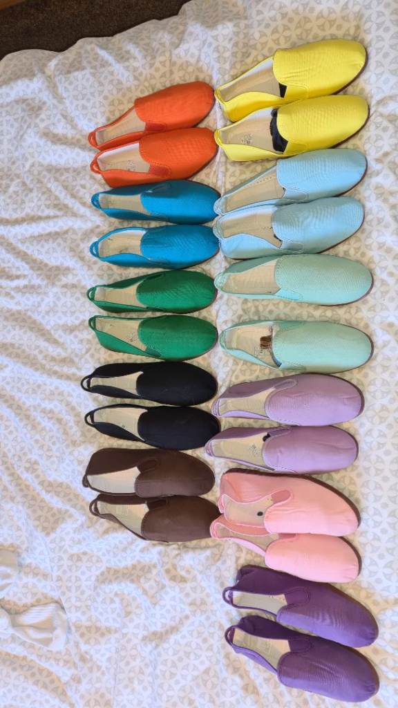 Flossy Style espadrilles made in Spain brand new choice of 11 colours multi buy deals