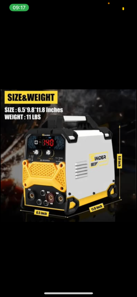 SSIMDER MIG Welder 5 in 1 Plastic Welding/Soldering Iron/Flux MIG/Stick/TIG Welding Machine