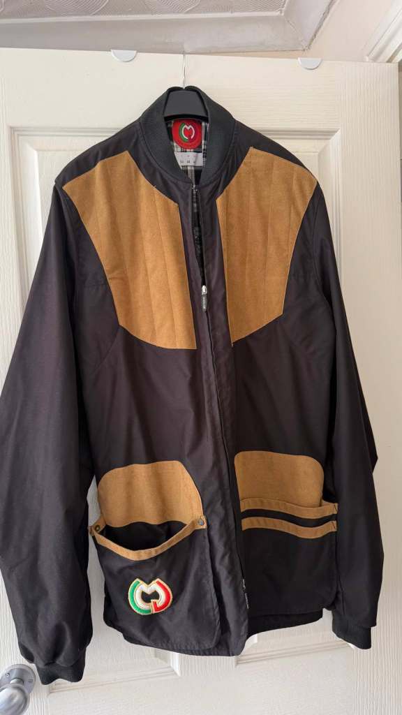 Castellani Mens Black and Tan Shooting Jacket - Size 44