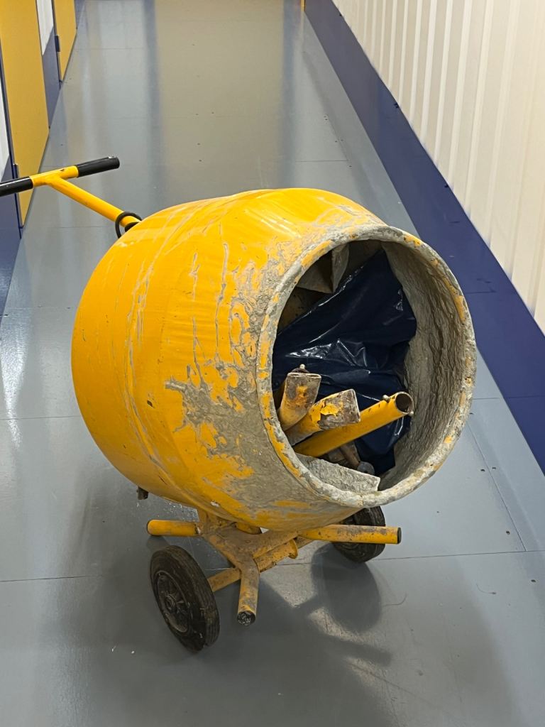Cement mixer. privately owned but no longer used.