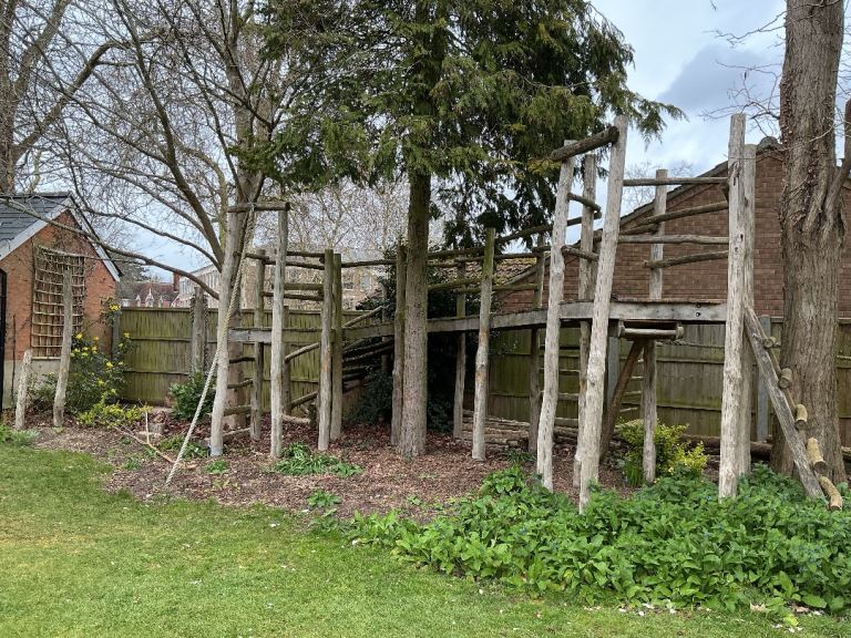 Wooden Adventure Playground Climbing Frame