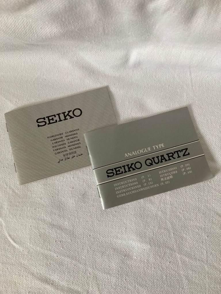 Instructions+ Worldwide Guarantee Booklets For Vintage 1980s Seiko Quartz Analogue Type Watches