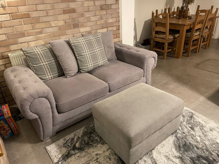 Sofa bed and footstool 