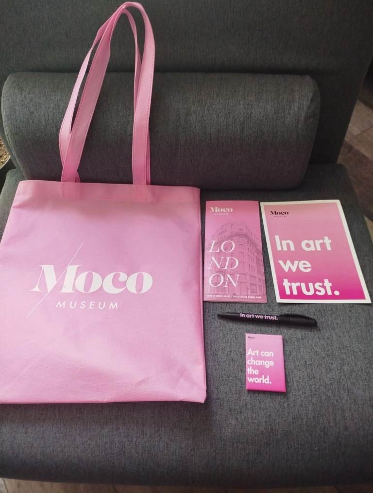 Official Moco Museum London Tote Bag, Magnet, Postcard, Leaflet & Pen