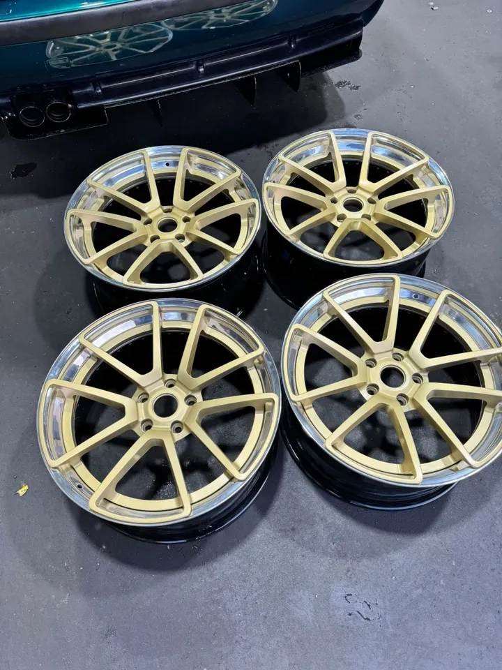 20" Rotiform SPF 3PC Split Rims Wheels BBS Gold Concave Dish BMW 5x120 72.6CB