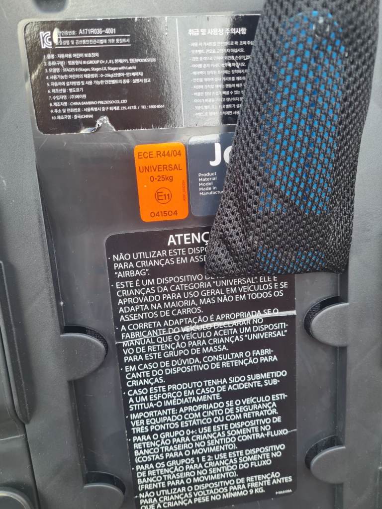 Joie Grey Car Seat – Universal 0-36kg, Good Condition
