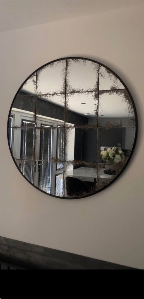 Smoked glass mirror