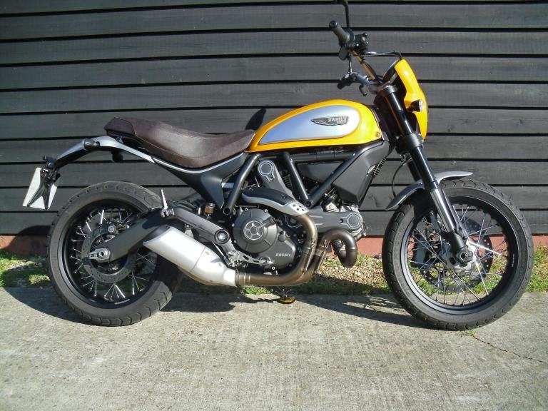 DUCATI SCRAMBLER 800 CLASSIC, 8420 MILES ONLY, ORANGE/BLACK, FSH, SERVICED .