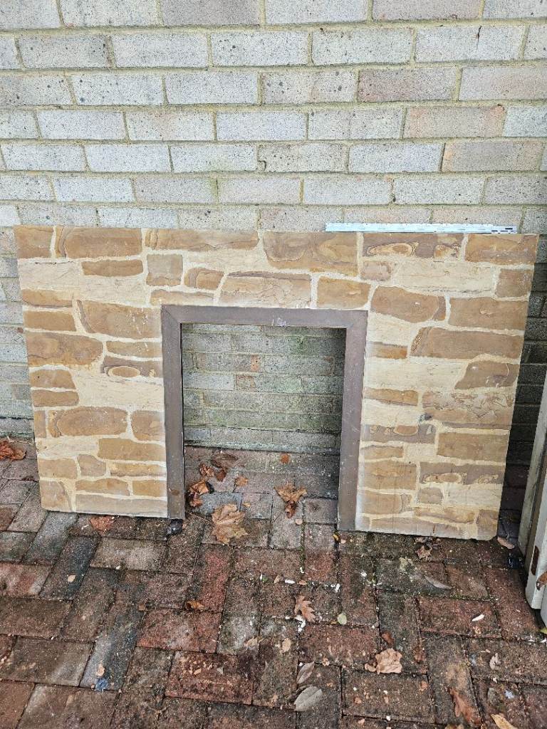 image for Concrete Fire Surround - stone look.  Free collection