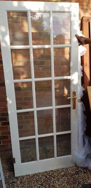 White Wood Internal Doors with Glass Panels