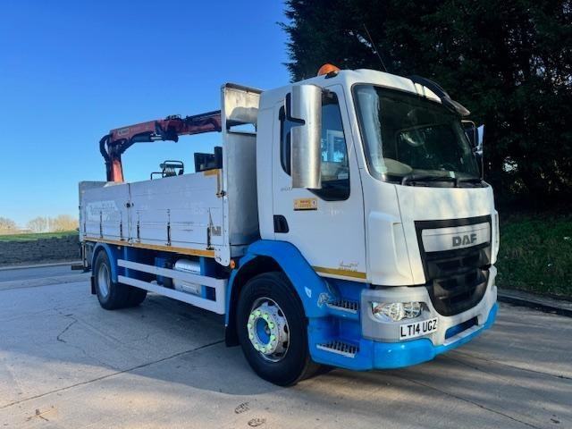 2014 14 DAF LF 250 Euro 6 18ft6 drop side Palfinger PK11001 crane & block grab 