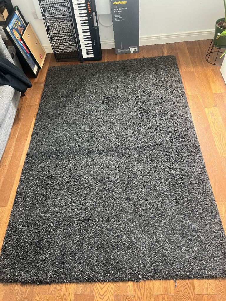 8ft charcoal Grey Ikea rug