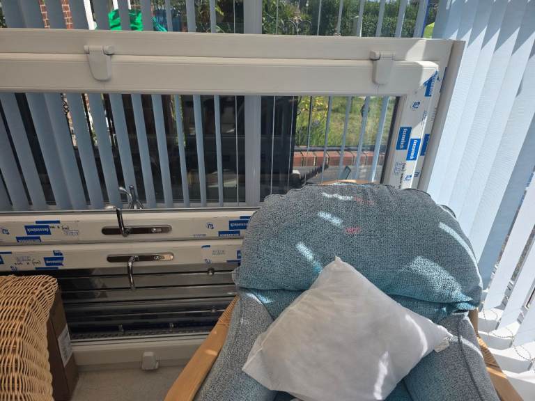 White UPVC Window Frame with glass– new