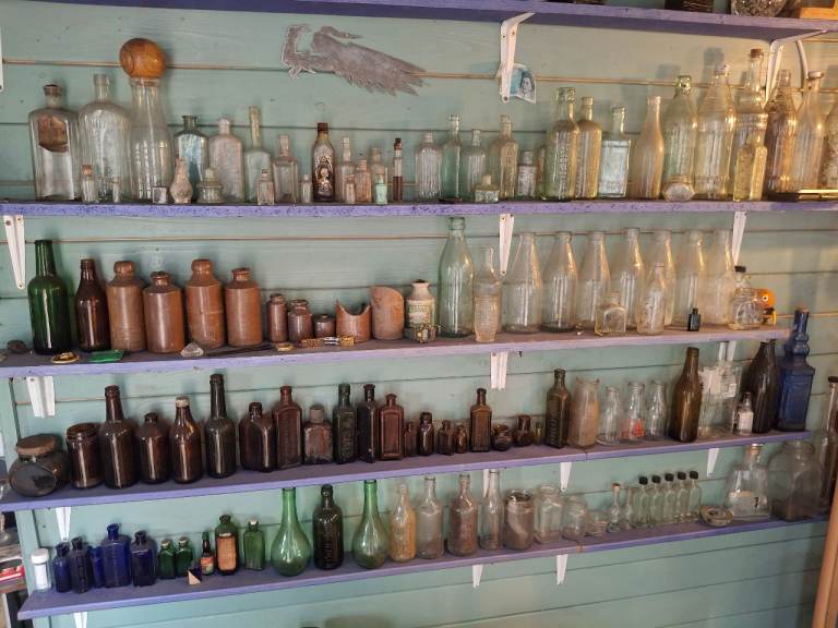 Collection of Vintage Glass Bottles – Various Sizes and Colours