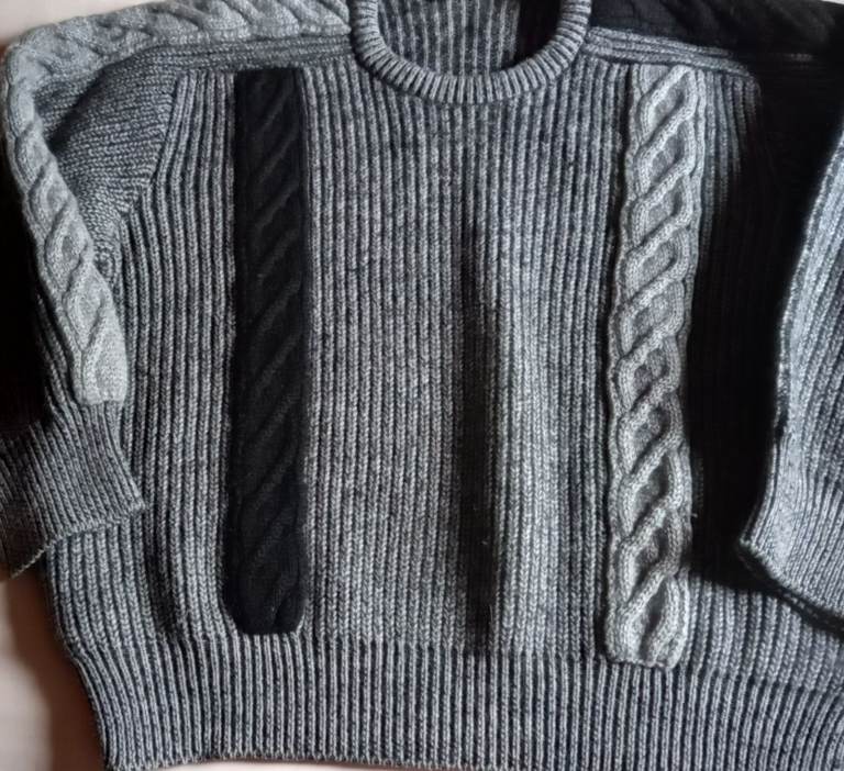 Harvey Nicholls Cable Knit Crew Neck Jumper In Wool And Alpaca Large Size