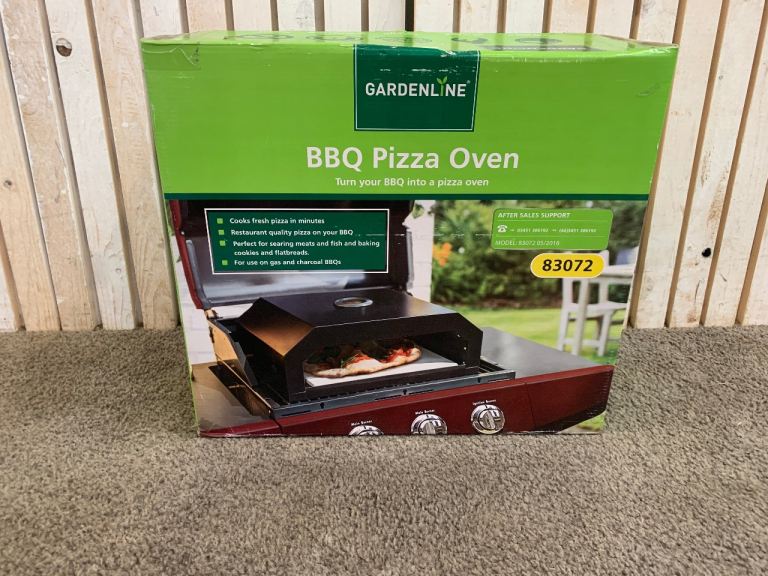 Gardenline BBQ Pizza Oven Firebox 83072 Outdoor Grill Top Stone Baked + Gauge