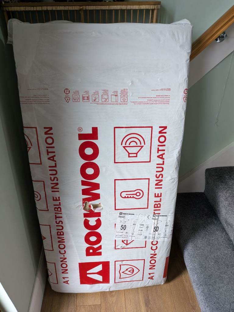3x Rockwool RWA45 50mm Acoustic Insulation Slab (1200 x 600mm)