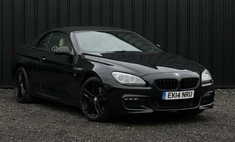 2014 [14] BMW 640D 6 SERIES M SPORT CONVERTIBLE 2DR AUTO BLACK MASSIVE SPEC
