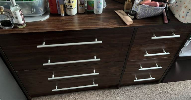image for Chest of drawers and bedside table.