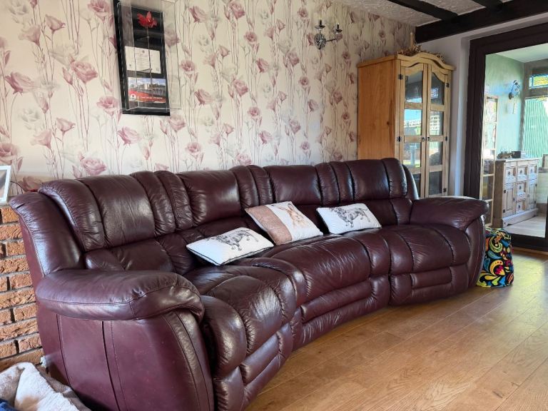 Lay z boy leather sofa