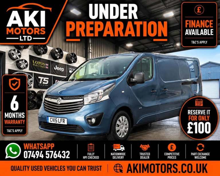 2015 Vauxhall Vivaro 1.6 CDTi 2900 Sportive L2 H1 Euro 5 5dr Panel Van Diesel Manual