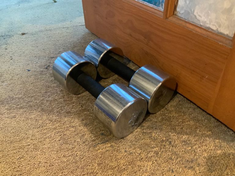 Professional Solid Iron Chrome Dumbbells 10kgs (HEAVYWEIGHT)-