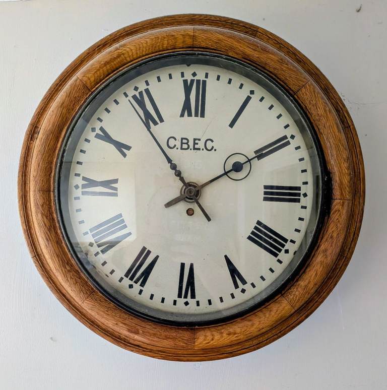 Rare 1915 City of Birmingham School Clock - Original Dial & Case