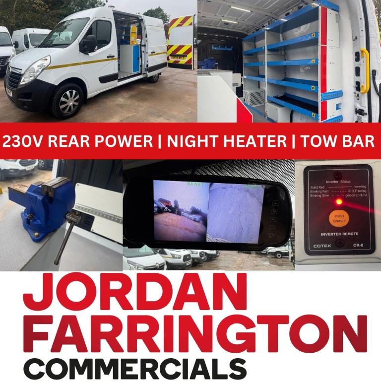 2019 VAUXHALL MOVANO L2H2 EURO 6 UTILITY SPEC WORKSHOP VAN WITH 230V REAR POWER