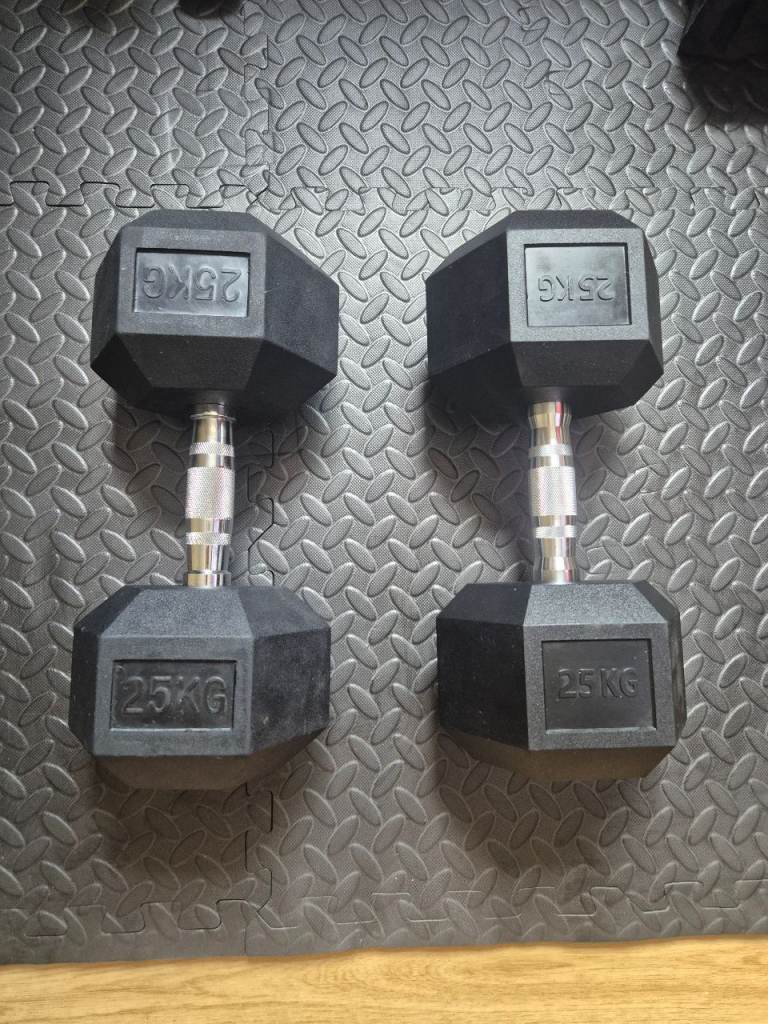 2x 25kg dumbells