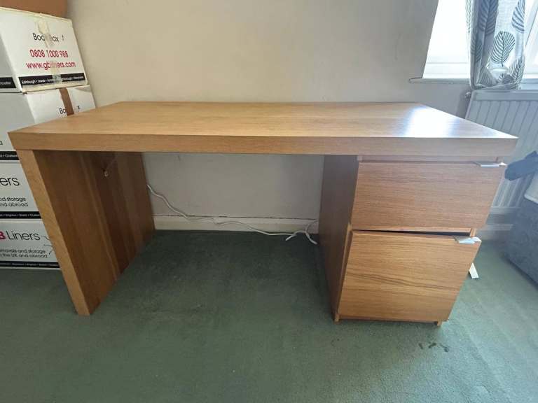 Office Desk with Drawer & Cupboard Study Computer 2