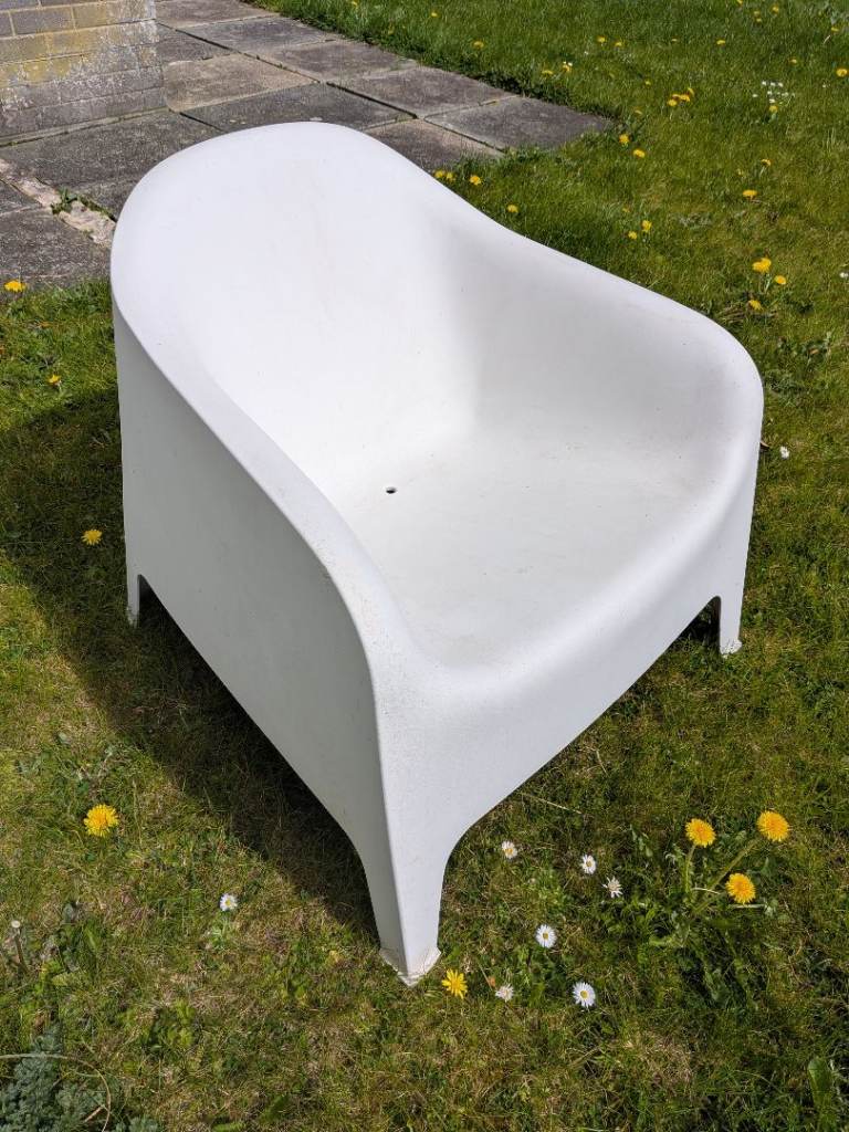White IKEA garden chair