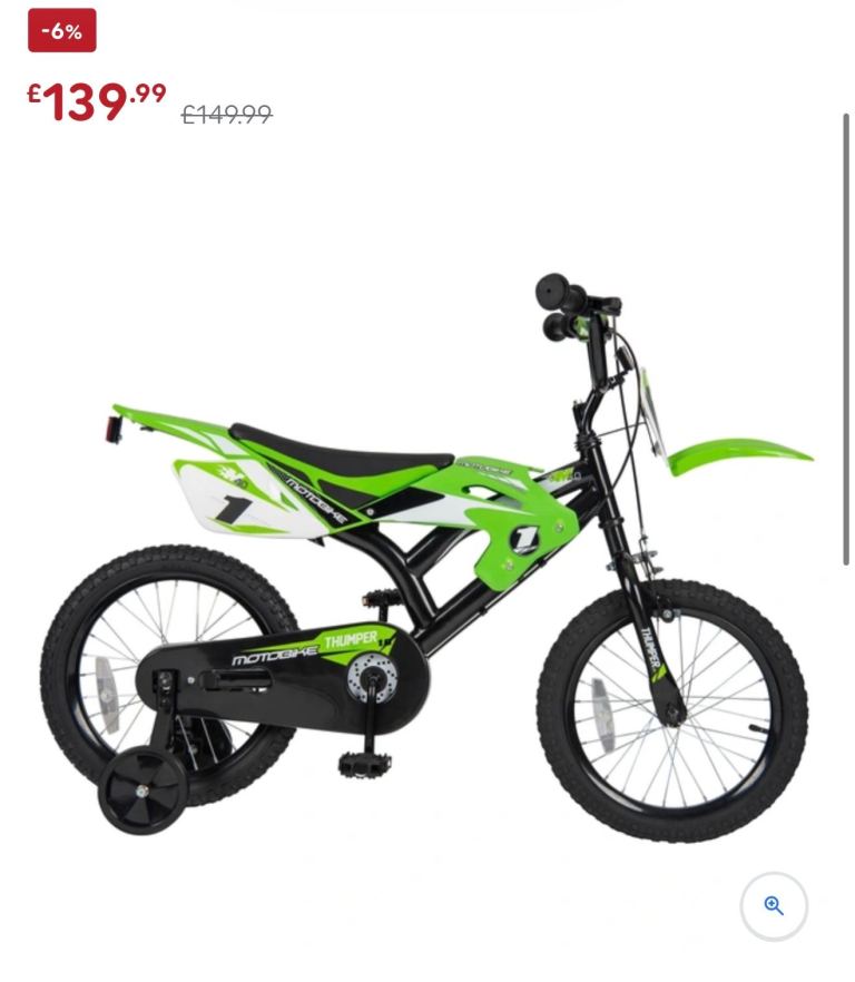 16 Inch Moto X Motocross-Style Bike Green