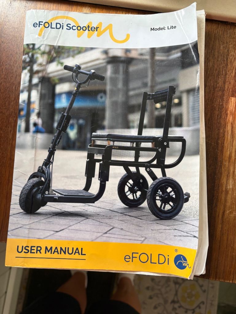 eFOLDi Lite Electric Mobility Scooter - Excellent Condition