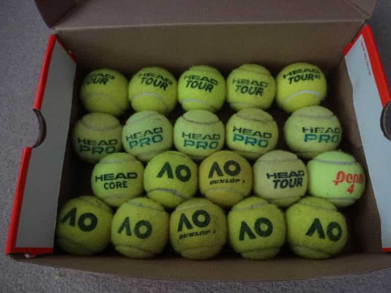 Box of 20 Used Tennis Balls - Ideal for dogs