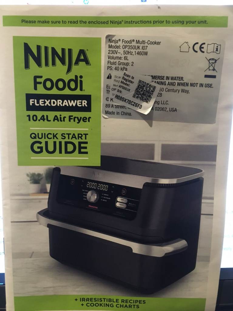 SPACIOUS NINJA FLEXDRAWER 10.4 LITRE AIR FRYER