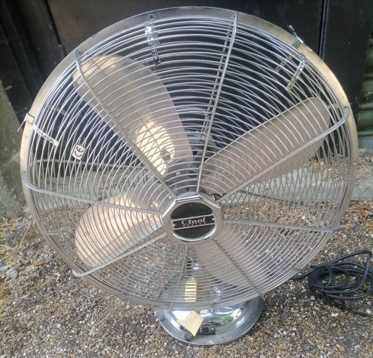 Vintage Cinni Fan Chrome Plated Cast Iron
