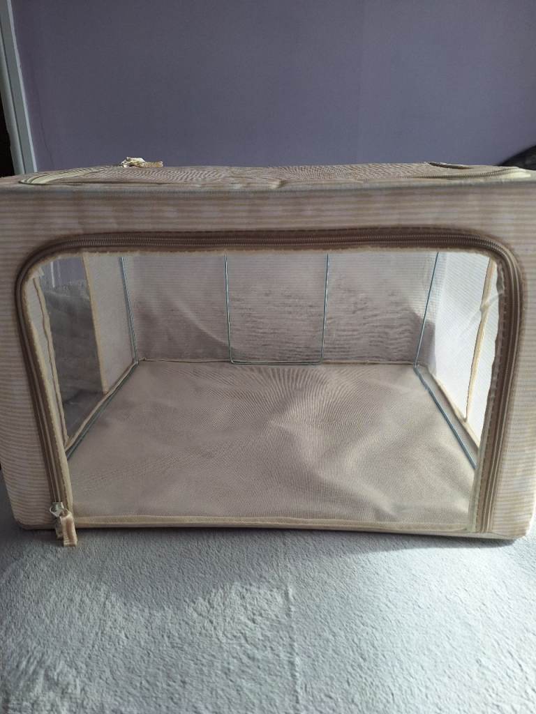 Foldable Fabric Storage Box/Travel Carrier – Good Condition